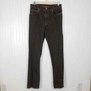 Hiltl "The Ultimate Trouser" Brown Relax Stitched Jeans, Men's 30 x 33